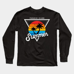 Paradise Island Beach Summer Long Sleeve T-Shirt